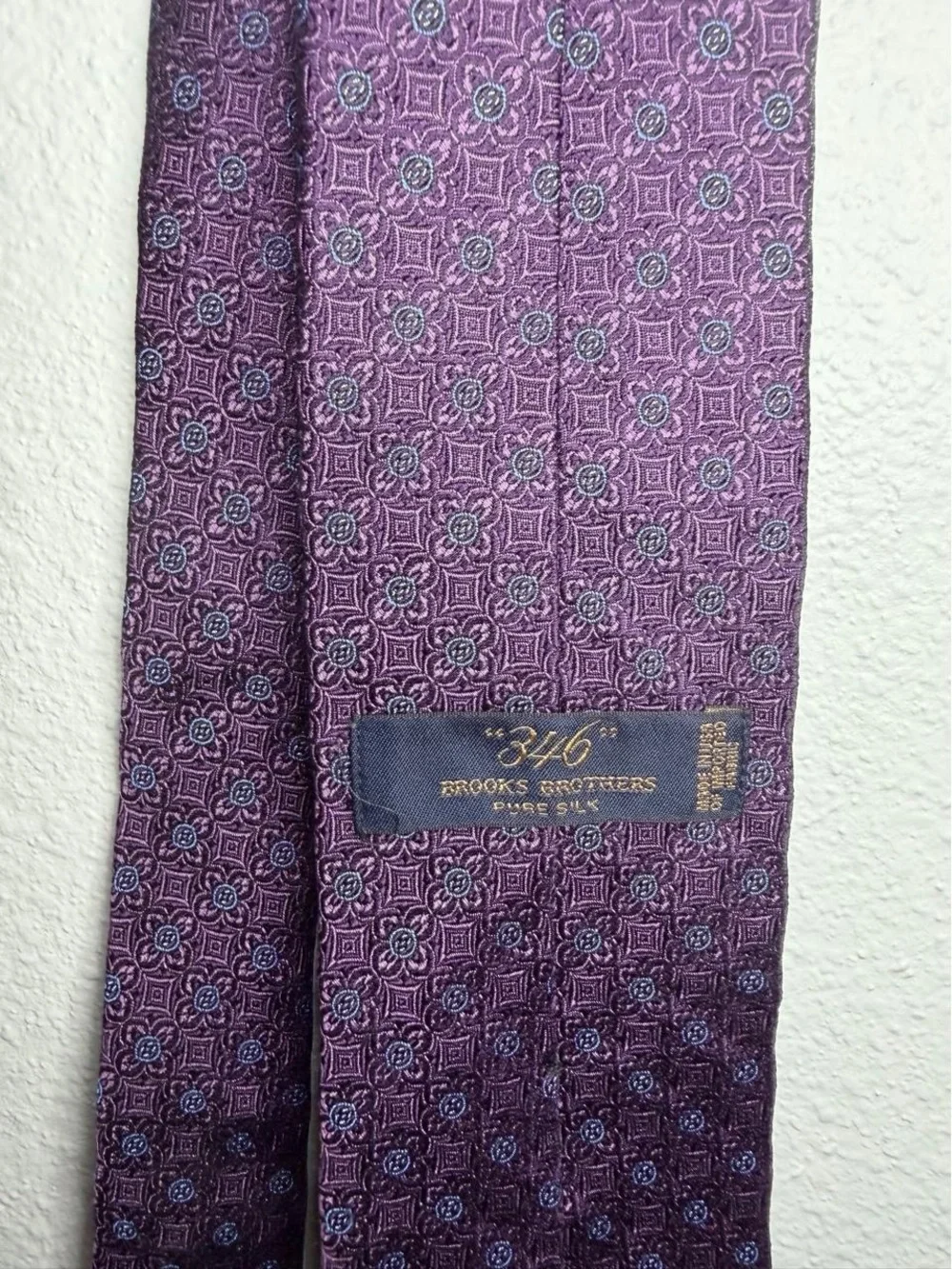 Men's Purple Geometric Silk Tie